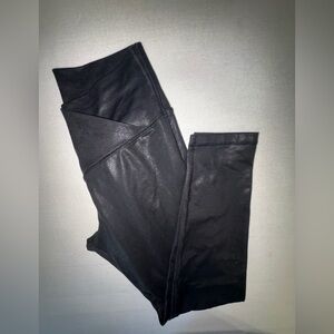 Aerie Black Faux Leather Leggings Med